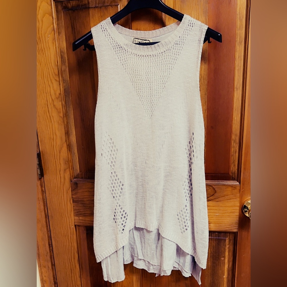 Vintage Concept Knitted Layered Top ￼